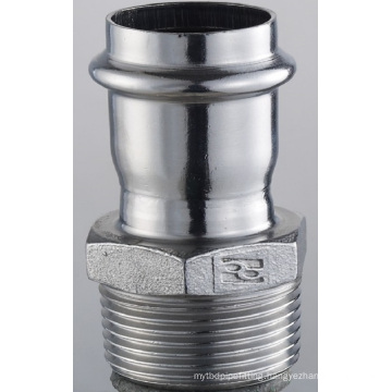 15*1/2 En 316L Stainless Steel Pipe Fittings Straight Adapter Male